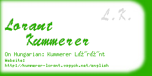 lorant kummerer business card